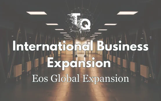 Cover image for 'Navigating International Business Expansion with Eos Global Expansion' blog post, featuring a map and navigation tools.
